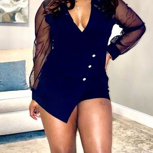 Black blazer romper